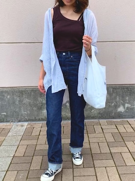 「701（ナナマルイチ）のアイテム」を使った、achitaさん（レディース・168cm）の秋コーディネート