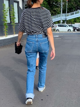 「PT（ピーティ）のアイテム（ピアス（両耳用））」を使った、achitaさん（レディース・168cm）の秋コーディネート