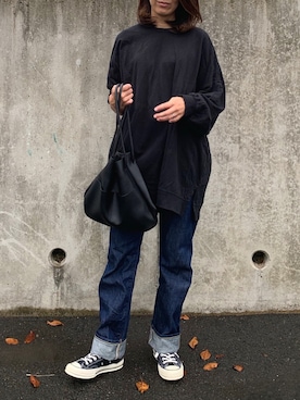 「701（ナナマルイチ）のアイテム」を使った、achitaさん（レディース・168cm）の秋コーディネート