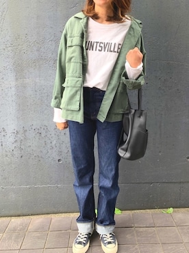 「701（ナナマルイチ）のアイテム」を使った、achitaさん（レディース・168cm）の秋コーディネート