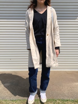 「701（ナナマルイチ）のアイテム」を使った、achitaさん（レディース・168cm）の春コーディネート