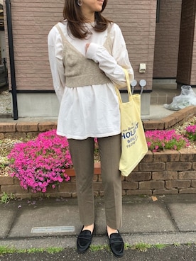 「via j（ヴィアジェイ）のアイテム（アクセサリー）」を使った、achitaさん（レディース・168cm）の春コーディネート