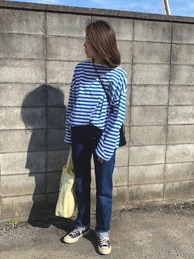 「701（ナナマルイチ）のアイテム」を使った、achitaさん（レディース・168cm）の春コーディネート