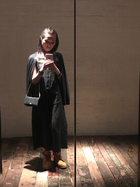 「3.3 Field Trip （3.3フィールドトリップ）のアイテム（つなぎ/オールインワン）」を使った、fayeaさん（レディース・165cm）の春コーディネート