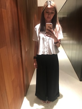 「5cm（ファイブシーエム）のアイテム（パンツ）」を使った、fayeaさん（レディース・165cm）の夏コーディネート