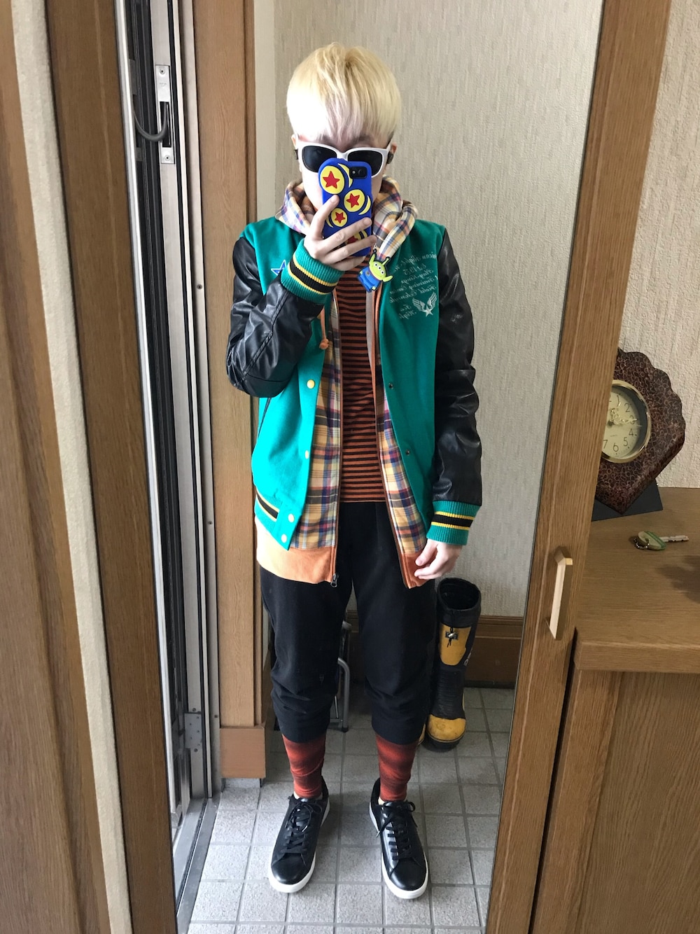 「GU、UNIQLO、COCOLULU、AEON」｜「GUのアイテム（スニーカー、ブラック系）」を使った、keiさん（メンズ・160cm）の夏コーディネートの1枚目の写真