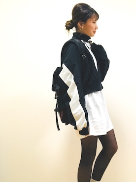 「moussy」｜「アイテム（MA-1）」を使った、ayumi.mさん（レディース・162cm）の冬コーディネート