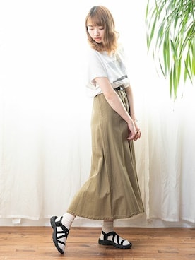 「welleg（ウェレッグ）のアイテム」を使った、kyonさん（レディース・163cm）の春コーディネート