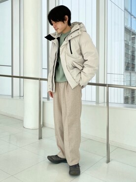 「JUNRED（ジュンレッド）のアイテム（ダウンジャケット/コート）」を使った、umesakiさん（メンズ・165cm）の秋コーディネート