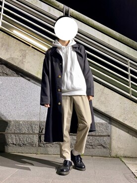 「アイテム（ステンカラーコート）」を使った、かいさん（メンズ・168cm・20代）の冬コーディネート