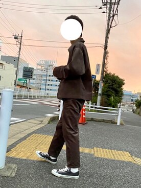 「CONVERSE（コンバース）のCONVERSE コンバース オール スター オックス / ALL STAR OX(BLACK) 32160321（スニーカー）」を使った、かいさん（メンズ・168cm・20代）の秋コーディネート