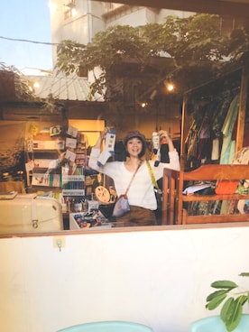 「hat」｜「アイテム（その他）」を使った、Zoe Wuさん（レディース・162cm）の夏コーディネート