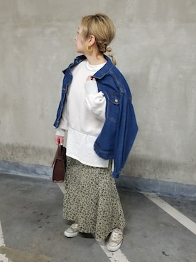 「RAY CASSIN（レイカズン）のアイテム（ブルゾン）」を使った、コーディネートスタッフさん（レディース・152cm）の冬コーディネート