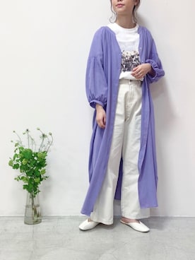 「RAY CASSIN（レイカズン）のアイテム（スリッポン）」を使った、コーディネートスタッフさん（レディース・162cm）の春コーディネート