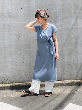 「RAY CASSIN（レイカズン）のアイテム（ワンピース/ドレス）」を使った、コーディネートスタッフさん（レディース・155cm）の春コーディネート