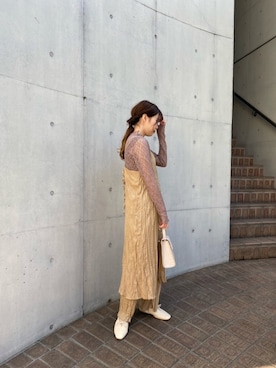 「RAY CASSIN（レイカズン）のアイテム（ワンピース/ドレス）」を使った、コーディネートスタッフさん（レディース・157cm）の春コーディネート