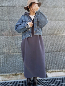 hannaさん（レディース・158cm）の冬コーディネート