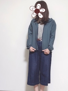 「GUコーデ」｜「アイテム（マウンテンパーカー）」を使った、Miiさん（レディース・159cm）の春コーディネート