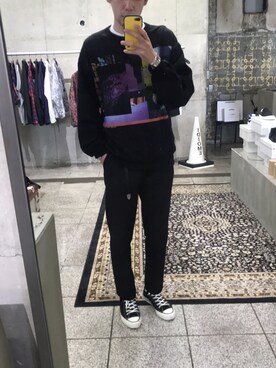 「DRIES VAN NOTEN（ドリスヴァンノッテン）のアイテム（スウェット）」を使った、yuki147258さん（メンズ・185cm）の冬コーディネート