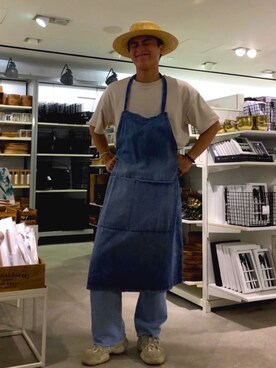 「H&M（エイチ・アンド・エム）のアイテム（その他トップス）」を使った、ftszkinさん（メンズ・165cm）の夏コーディネート