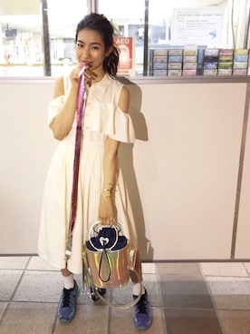 「flyknitmax」｜りなっぺさん（レディース・161cm）の夏コーディネート