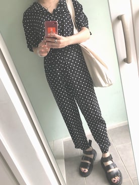 「SENSE OF PLACE by URBAN RESEARCH（センスオブプレイスバイアーバンリサーチ）のアイテム（つなぎ/オールインワン）」を使った、sioさん（レディース・150cm）の夏コーディネート