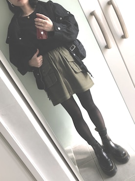 「frames RAY CASSIN（フレームスレイカズン）のアイテム（ブルゾン）」を使った、sioさん（レディース・151cm）の冬コーディネート