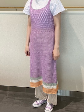 「AS as know as（エーエス アズノウアズ）のアイテム（ワンピース）」を使った、もさん（レディース・163cm）の夏コーディネート