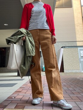 「マリン」｜「アイテム（ミリタリージャケット）」を使った、cocoromifashionさん（レディース・168cm）の秋コーディネート