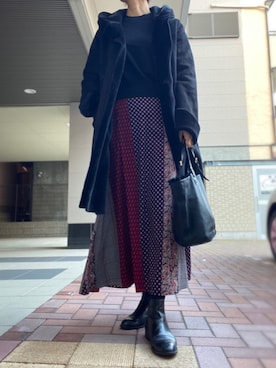 「40代女性」｜「アイテム（ムートンコート）」を使った、cocoromifashionさん（レディース・168cm）の冬コーディネート