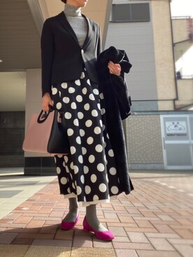 「BEVINI（べヴィニ）のアイテム」を使った、cocoromifashionさん（レディース・168cm）の冬コーディネート