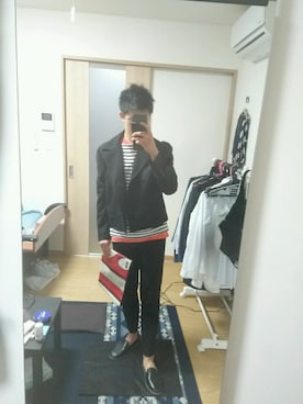 「Adam et Rope A・E・R（アダムエロペ）のアイテム（スリッポン）」を使った、yuki.t さん（メンズ・172cm）の春コーディネート