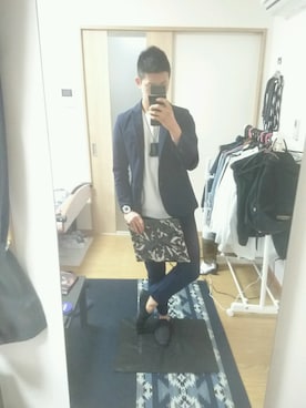 「アイテム（スリッポン）」を使った、yuki.t さん（メンズ・172cm・20代）の春コーディネート