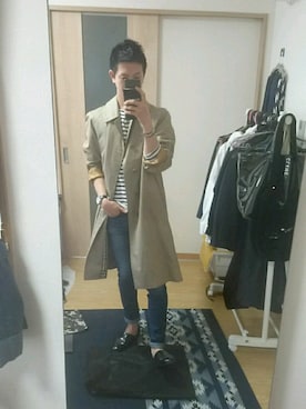 「アイテム（スリッポン）」を使った、yuki.t さん（メンズ・172cm・20代）の春コーディネート