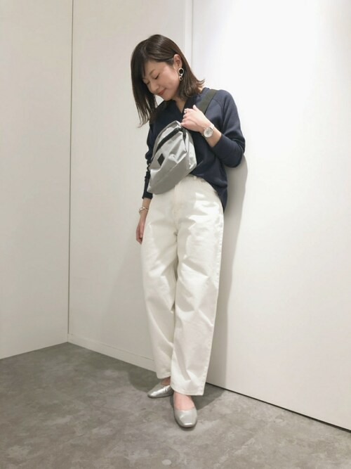 RさんのTシャツ/カットソー「【UVカット】USAワッフルチュニックT/822623(GLOBAL WORK|グローバルワーク)」を使ったコーディネート