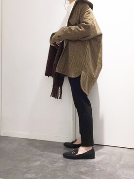 「GLOBAL WORK（グローバルワーク）のマシュマロタッチスタンドプルオーバー/834499（ニット/セーター）」を使った、Rさん（レディース・155cm）の冬コーディネート