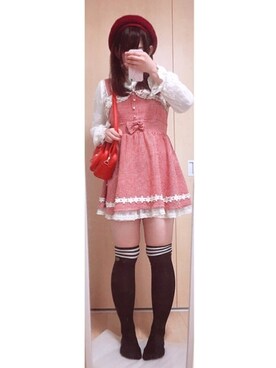 「Bobon21（ボボンニジュウイチ）のアイテム（ワンピース/ドレス）」を使った、ひなさん（レディース・161cm）の秋コーディネート
