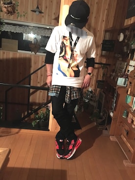 「Back Channel（バックチャンネル）のアイテム（キャップ）」を使った、⚡︎takashi⚡︎さん（メンズ・165cm）の秋コーディネート