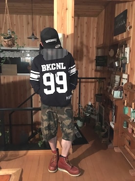 「Back Channel（バックチャンネル）のアイテム（キャップ）」を使った、⚡︎takashi⚡︎さん（メンズ・165cm）の秋コーディネート