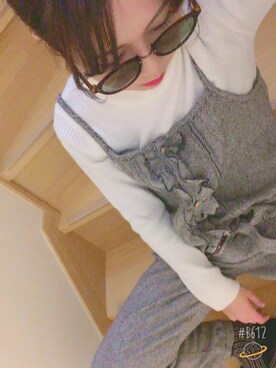 「simple」｜「アイテム（オールインワン・サロペット）」を使った、ｙｕａさん（レディース・150cm）の冬コーディネート