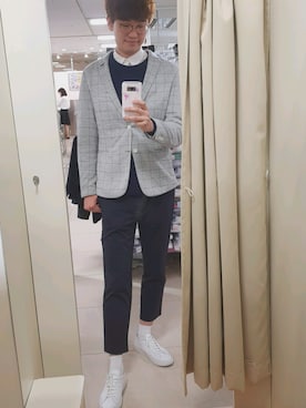 「COMMON PROJECTS（コモンプロジェクト）のアイテム」を使った、Jun Yup Leeさん（メンズ・183cm）の春コーディネート