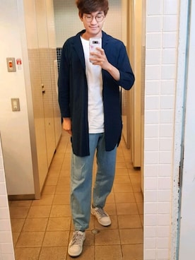 「nike sb 」｜「アイテム（その他アウター）」を使った、Jun Yup Leeさん（メンズ・183cm）の春コーディネート