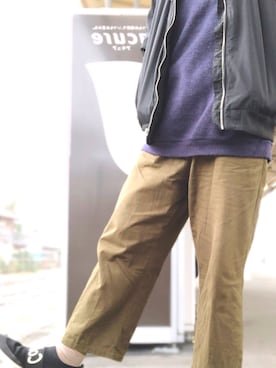 「H&M（エイチ・アンド・エム）のアイテム（ブルゾン）」を使った、Okamixさん（メンズ・175cm）の秋コーディネート