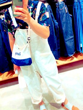 「ニコアンド」｜「アイテム（オールインワン・サロペット）」を使った、Okamixさん（メンズ・181cm）の夏コーディネート