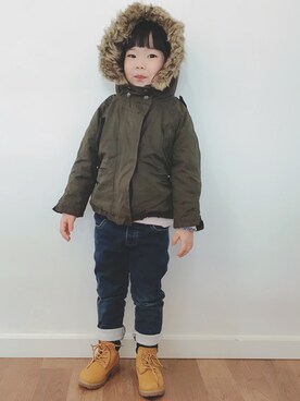 「ZARA KIDSのアイテム（ブルゾン）」を使った、Summer&Winterさん（キッズ・90cm）の秋コーディネート