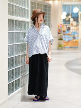 「THE NORTH FACE（ザノースフェイス）のアイテム（サンダル）」を使った、MARUERIさん（レディース・164cm）の夏コーディネート