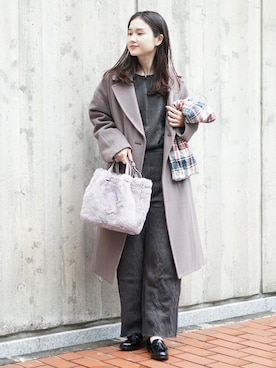 「Ray BEAMS（レイビームス）のアイテム（ローファー）」を使った、MARUERIさん（レディース・164cm）の秋コーディネート