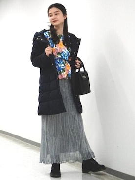 「アイテム（スカート）」を使った、MARUERIさん（レディース・164cm・30代）の冬コーディネート