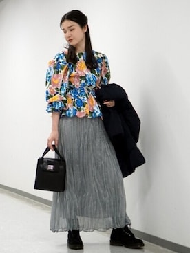 「アイテム（スカート）」を使った、MARUERIさん（レディース・164cm・30代）の冬コーディネート