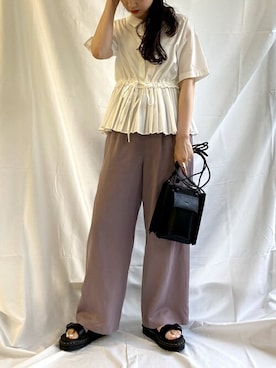 「プリーツ」｜MARUERIさん（レディース・164cm）の夏コーディネート